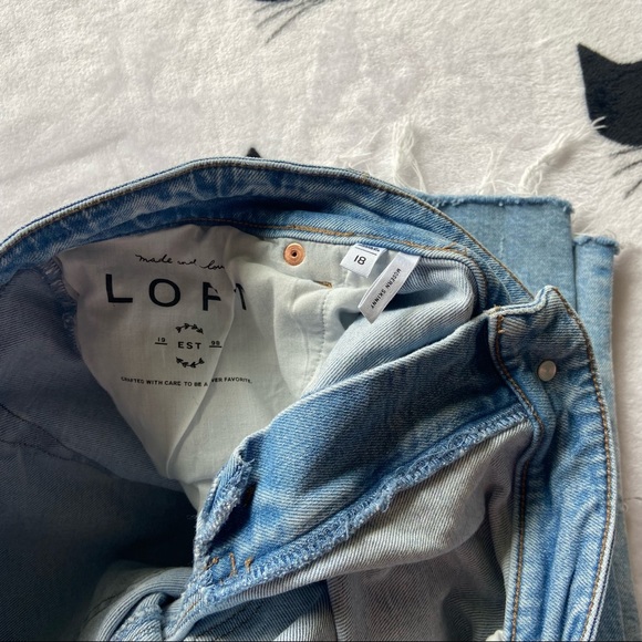 Loft Plus Modern Skinny Pearl Embellished Distressed Jeans Size 18 - Picture 3 of 5